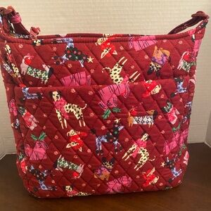 Vera Bradley Essential XL Crossbody In Holiday Hounds New